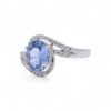 Bague tourbillon saphir Ceylan et diamants, Nantes