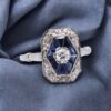Bijou vintage des années 1940 avec diamant et saphirs, Nantes