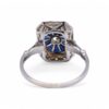 Bague géométrique avec saphirs calibrés et diamants, Nantes