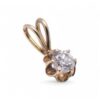 Bijou vintage en or 18 carats avec diamant brillant, Nantes
