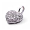 Pendentif cœur brillant en or blanc et diamants, Nantes