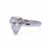 Bague avec diamant poire 1.50 carat G-SI, monture serti corniche, Nantes
