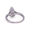 Bague de fiançailles en or blanc avec diamant poire lumineux, Nantes