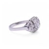 Bague vintage en or blanc avec diamants, inspiration années 1930, Nantes