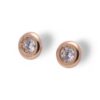 Boucles d’oreilles d’occasion en or jaune et diamants brillants, Nantes