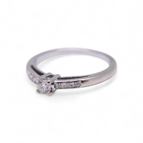 Bague Mauboussin or blanc et diamants, seconde main, Nantes