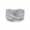 Bague bandeau pavée de diamants en or blanc, Nantes