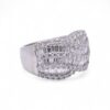 Bague d’occasion en or blanc avec pavage intégral de diamants, Nantes