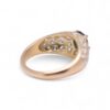 Bague d’occasion en or jaune avec saphir et diamants brillants, Nantes