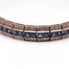 Bracelet restauré saphirs serti rail et diamants en filet, Nantes