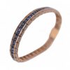Bracelet or jaune lumineux avec pavage diamants et pierres bleues, Nantes