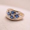 Bijou ancien avec saphirs bleus et diamants, Nantes