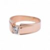 Bague or rose avec diamant central, Nantes