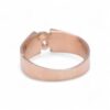 Vue du diamant sur bague mixte or rose, Nantes