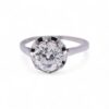 Bague diamant ancienne en platine, Nantes