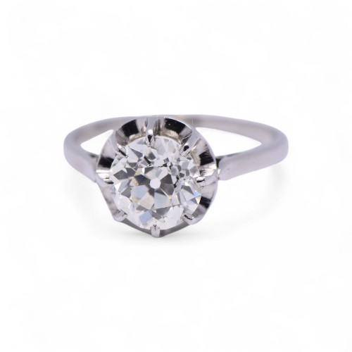 Bague diamant ancienne en platine, Nantes