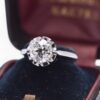 Vue de la bague diamant demi taille, Nantes
