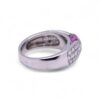 Bague pavée diamants avec saphir rose central, Nantes