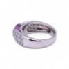 Bague pavée diamants avec saphir rose central, Nantes
