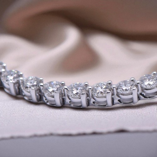 Bracelet rivière diamants neuf en or blanc, Nantes