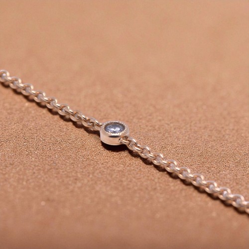 Bracelet trois diamants G-VS ajustable, Nantes