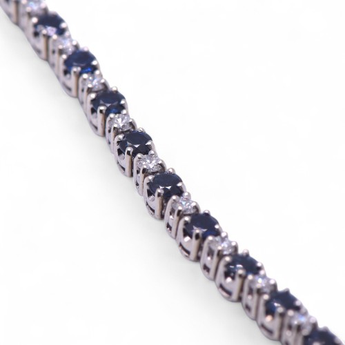 Bracelet saphirs et diamants en or blanc, Nantes
