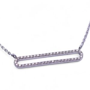 Collier diamants microsertis or blanc neuf, Nantes