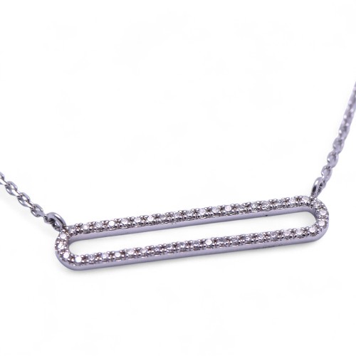 Collier diamants microsertis or blanc neuf, Nantes