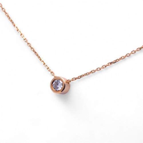 Collier diamant clos en or jaune, Nantes
