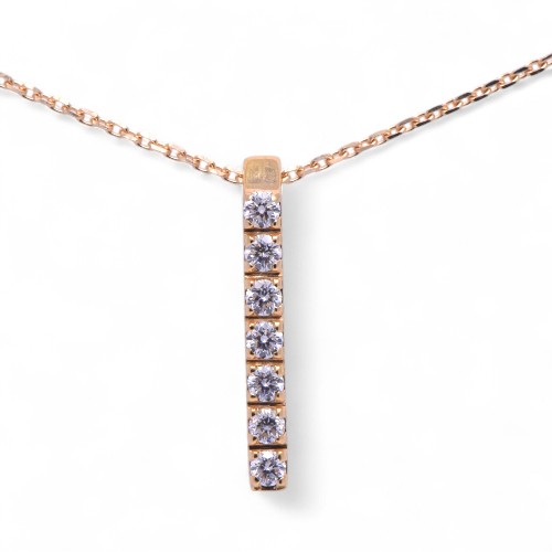 Collier diamants or jaune micro sertis, Nantes
