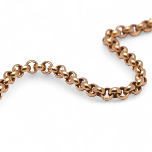 Collier jaseron ancien en or jaune massif, Nantes