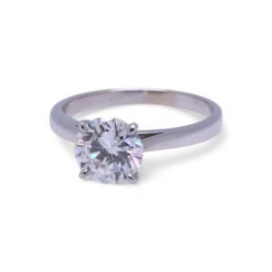 Solitaire diamant 1.79 carat en or blanc, Nantes