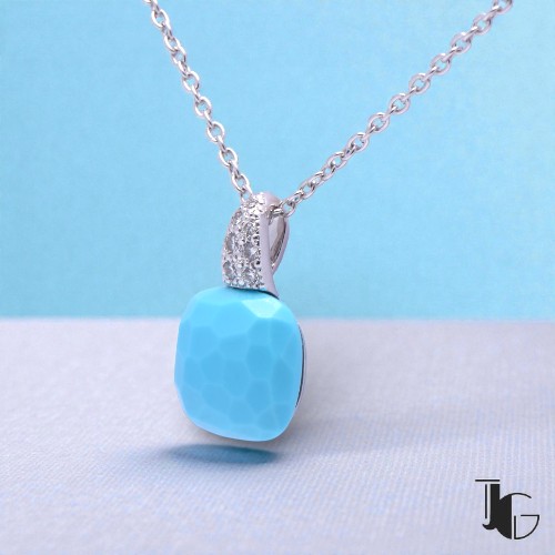 Collier Pomellato collection Capri turquoise et diamants, Nantes