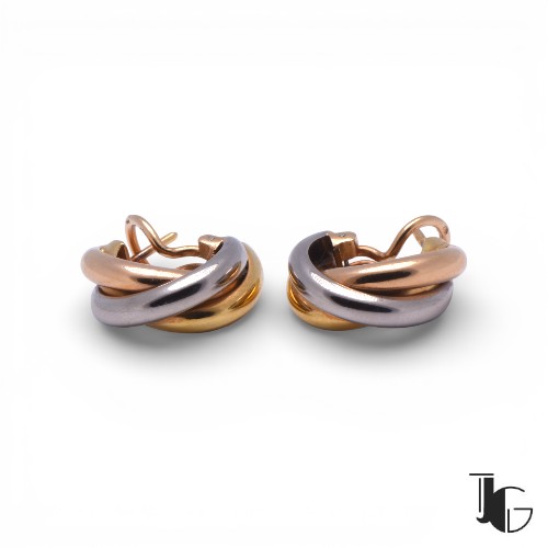 DSC_0998-Photoroom Boucles d’oreilles Cartier trois ors vue de face, Nantes