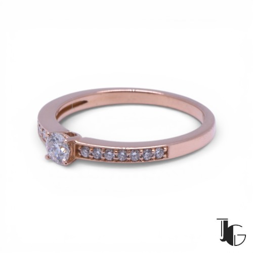 Bague diamant or rose joaillerie Nantes