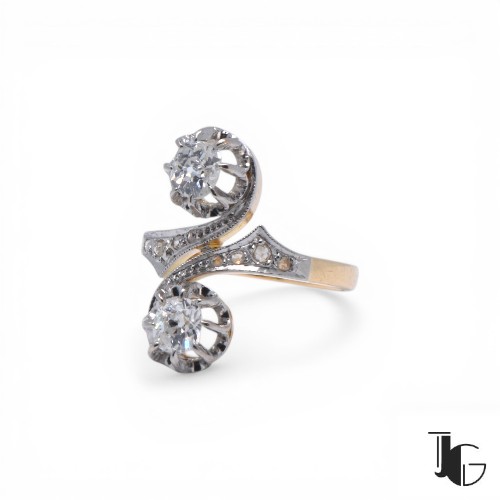 Bague toi et moi diamants taille ancienne Nantes