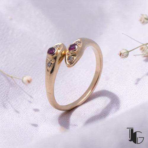 Bague serpent rubis joaillerie Nantes