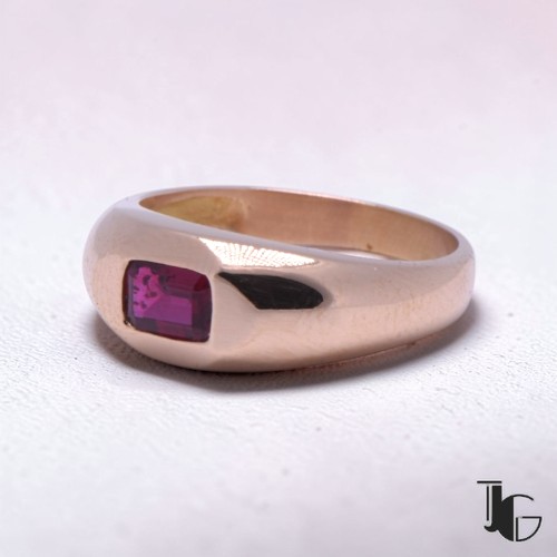 Bague rubis jonc pierre rouge Nantes