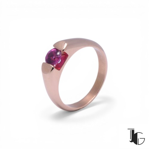 Bague saphir rose or rose Nantes