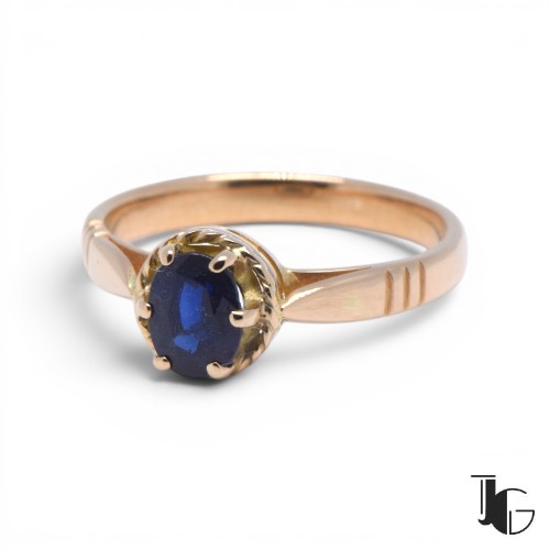 Bague saphir ovale joaillerie guerin nantes