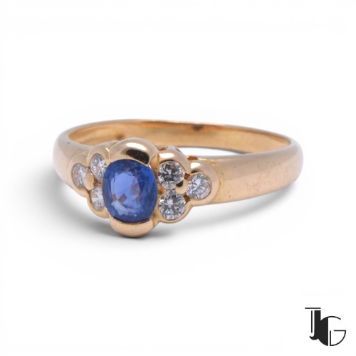 Bague saphir et diamants joaillerie guerin nantes