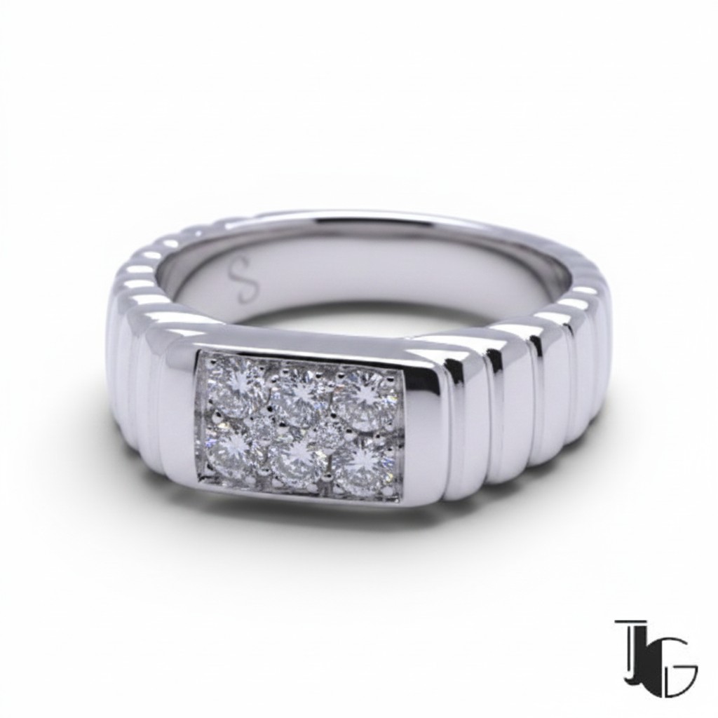 Bague chevaliere diamants joaillerie guerin nantes