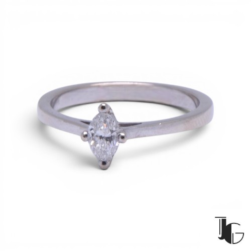 Solitaire diamant marquise joaillerie guerin nantes bijoux ancien nantes