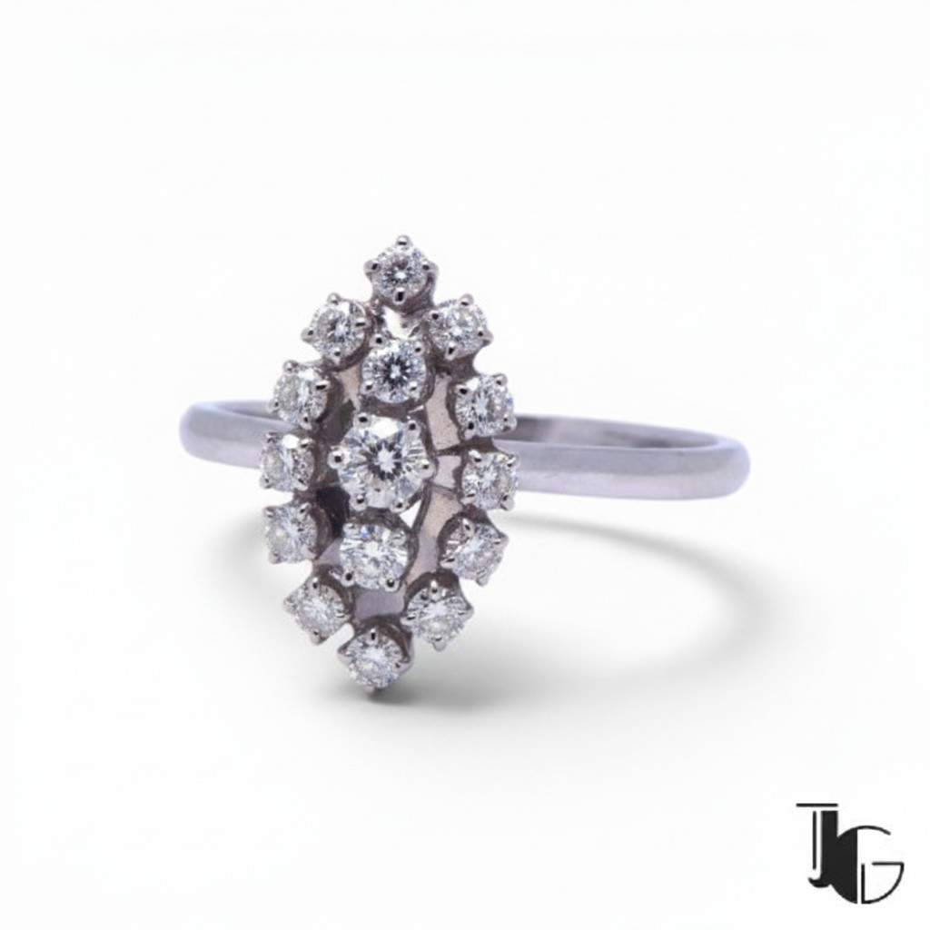 Bague marquise diamants joaillerie guerin nantes bijoux ancien nantes