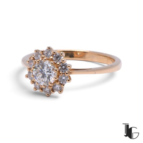 Bague marguerite diamants – joaillerie guerin nantes