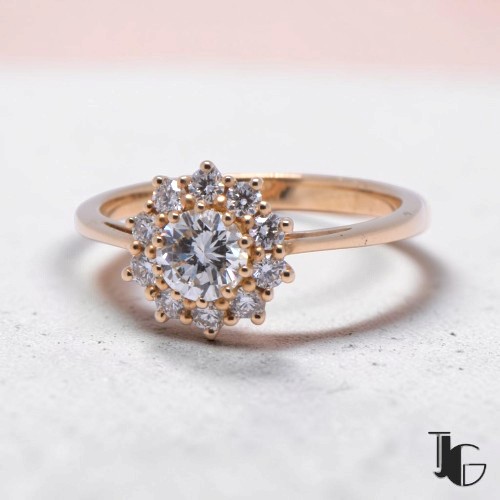 Bague marguerite diamants – bijouterie nantes – joaillerie guerin nantes