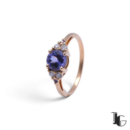 b52 6 Bague tanzanite saphirs diamants – bijoux nantes – joaillerie guerin nantes
