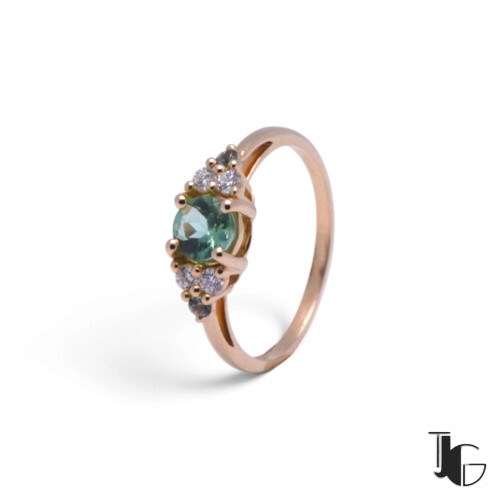 b53 5 Bague tourmaline lagon diamants – bijouterie nantes – joaillerie guerin nantes