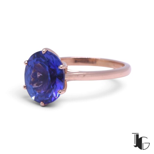 b57 3 Bague tanzanite or rose – bijoux nantes – joaillerie guerin nantes
