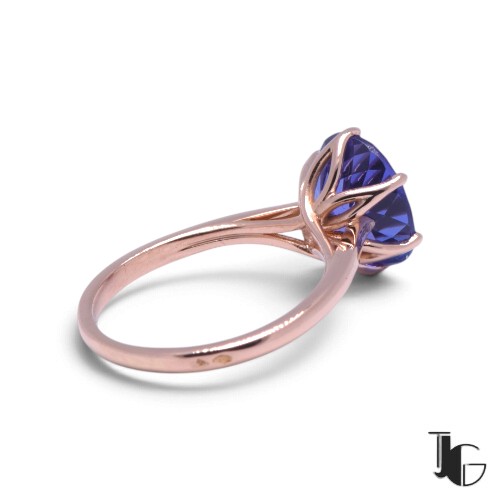 b57 4 Bague tanzanite or rose – joaillerie guerin nantes